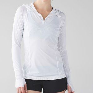 Lululemon Water Bound Hoodie 1/2 Zip White